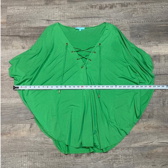 Melissa Odabash Size Medium Kimono Swim Cover Up Top Green Flowy Modal - Picture 7 of 9